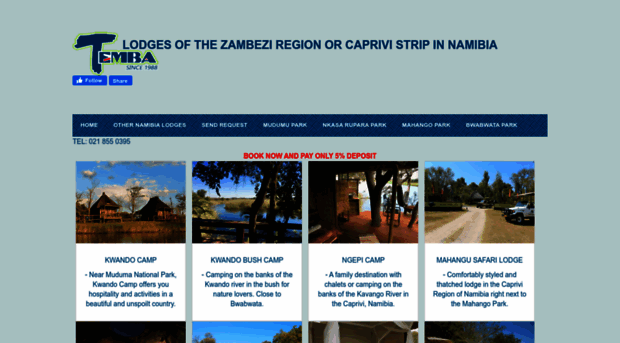 caprivi-accommodation.com