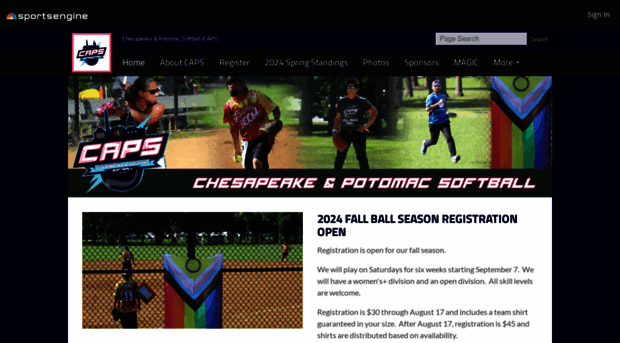 capssoftball.sportngin.com