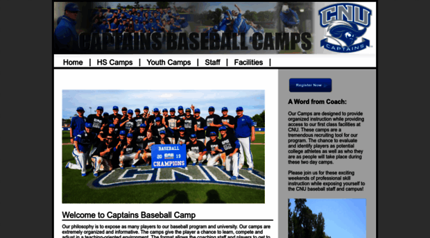 captainsbaseballcamp.com