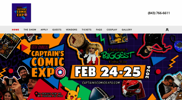 captainscomicexpo.com