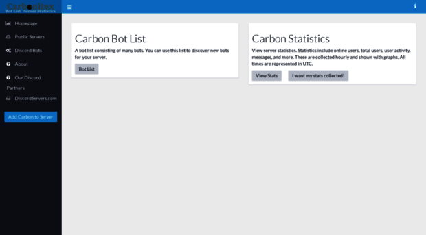 Carbon Discord Stats