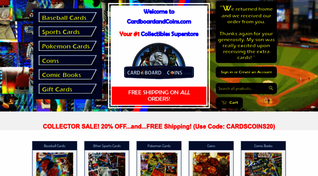 cardboardandcoins.com