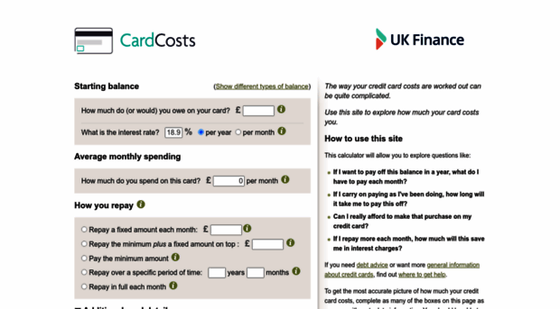 cardcosts.org.uk