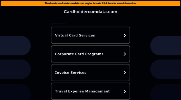 cardholdercomdata.com