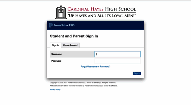 cardinalhayes.powerschool.com