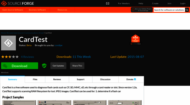 cardtest.sourceforge.net