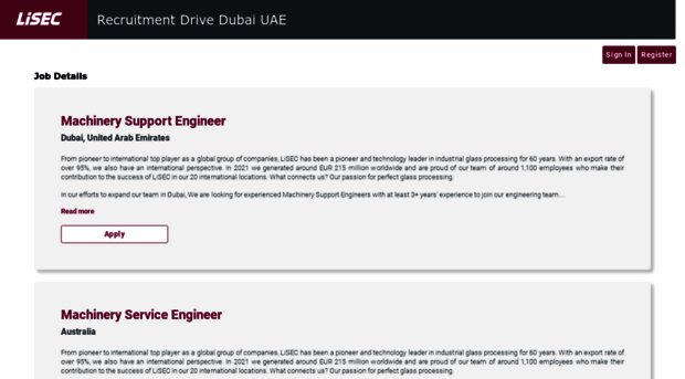 careersdubai.lisec.com
