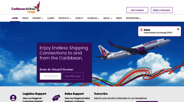 cargo.caribbean-airlines.com