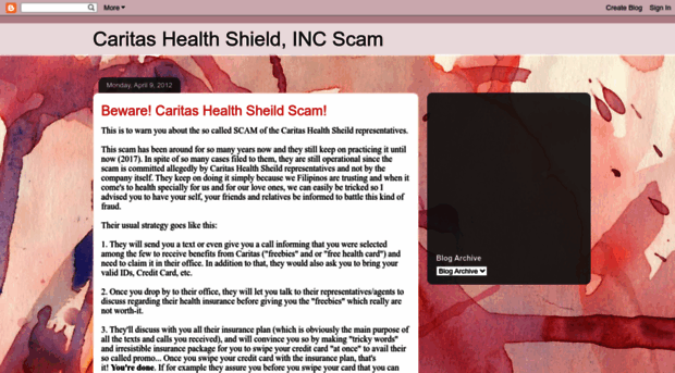 caritashealthshieldscam.blogspot.com