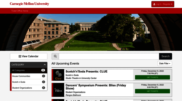 carnegiemellontickets.universitytickets.com