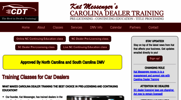 carolinadealertraining.com