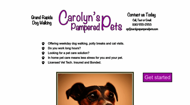 carolynspamperedpets.com