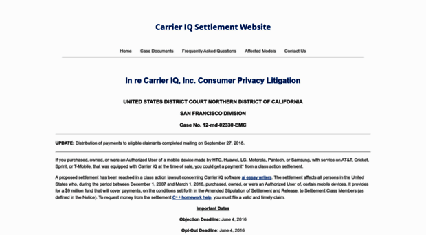 carrieriqsettlement.com