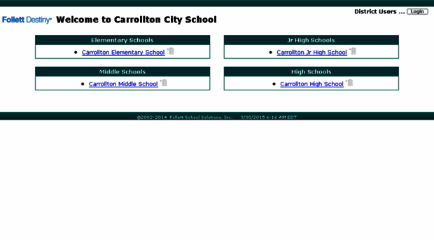 carrolltoncityschools.follettdestiny.com