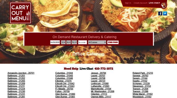 carryoutmenu.com