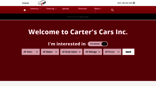 carterscarsvt.com