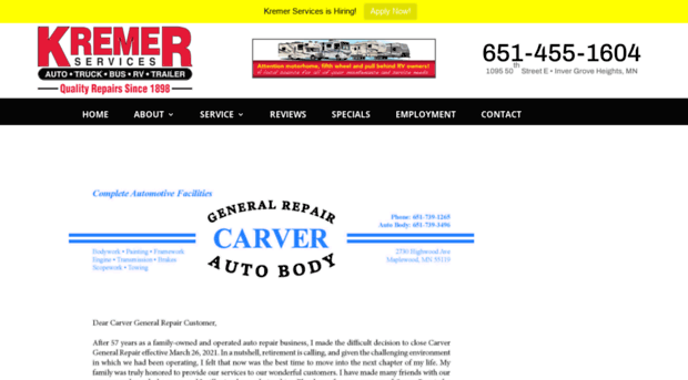 carvergeneralrepair.net