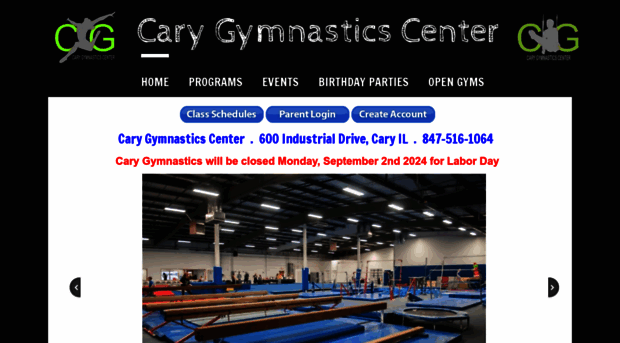 carygymnastics.com