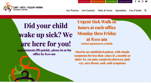 carypediatriccenter.com