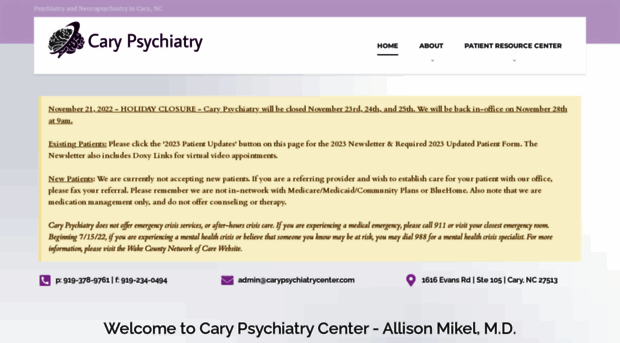 carypsychiatrycenter.com