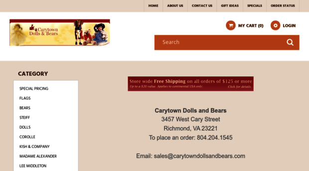 carytowndollsandbears.3dcartstores.com