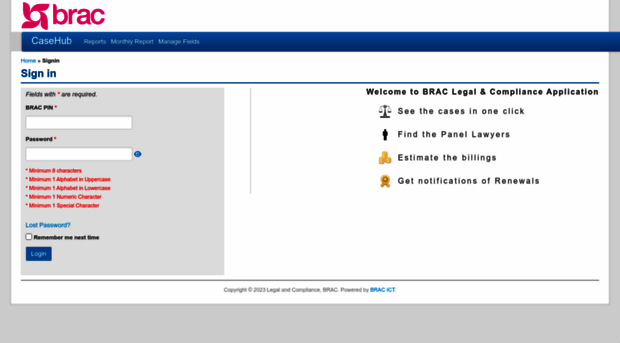 casehub.brac.net