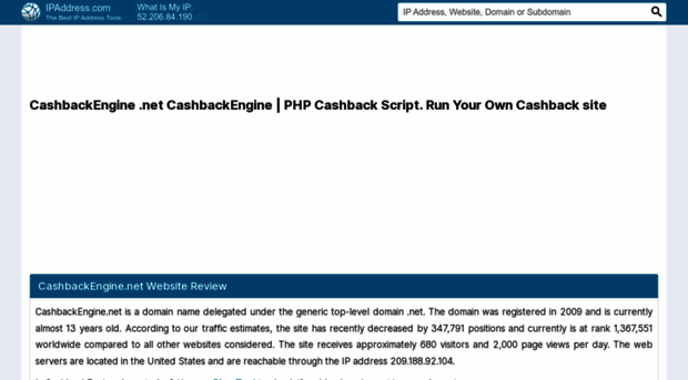 cashbackengine.net.ipaddress.com