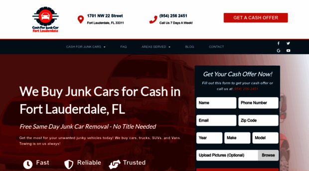 cashforjunkcarfortlauderdale.com