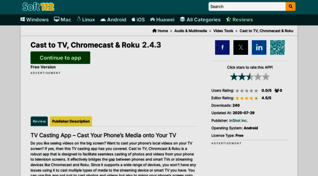 cast-to-tv-chromecast-roku-stream-phone-to-tv.soft112.com