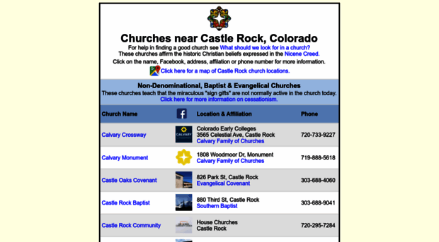 castlerockchurchlist.info