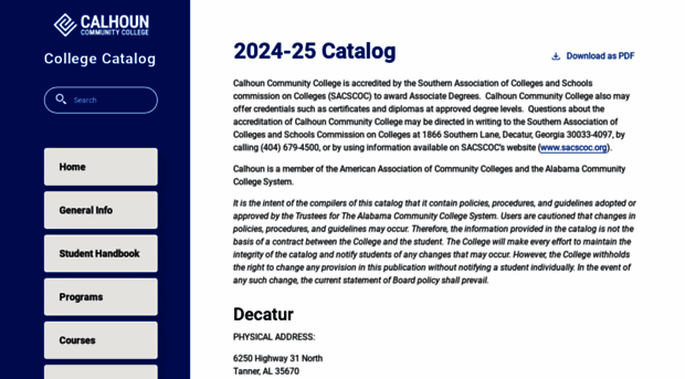 catalog.calhoun.edu