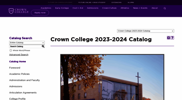 catalog.crown.edu