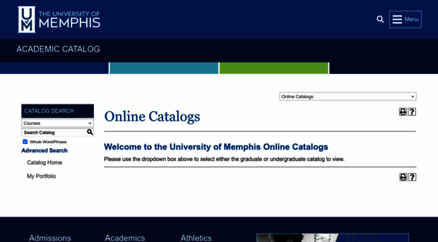 catalog.memphis.edu