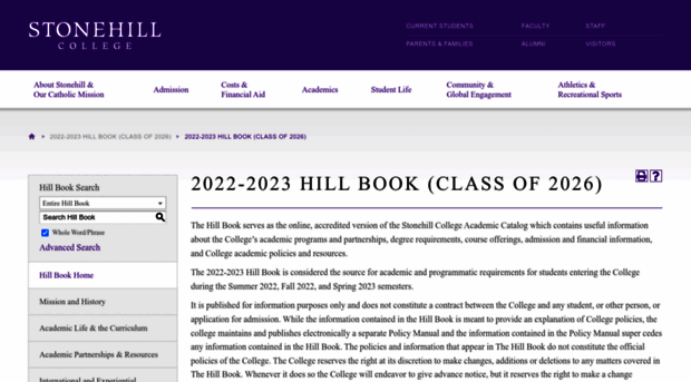 catalog.stonehill.edu