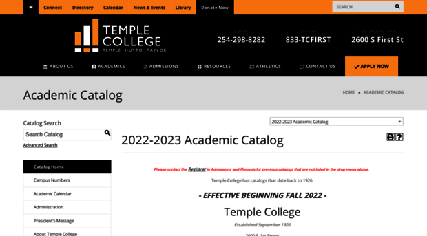 catalog.templejc.edu