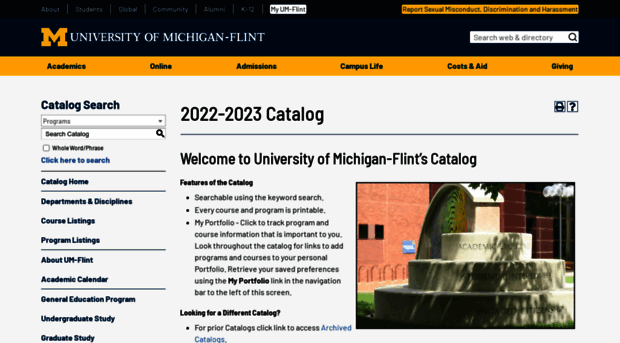 catalog.umflint.edu