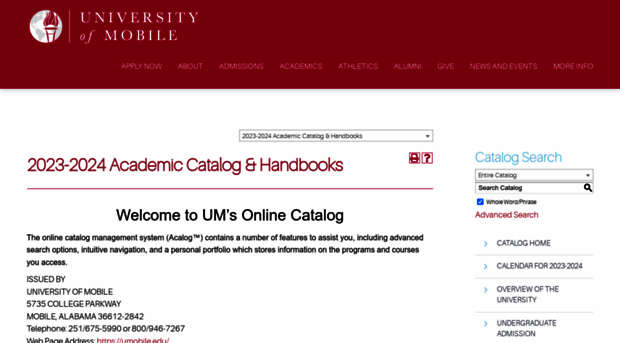 catalog.umobile.edu