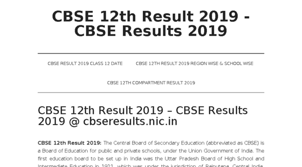 cbse12thresult2019.in