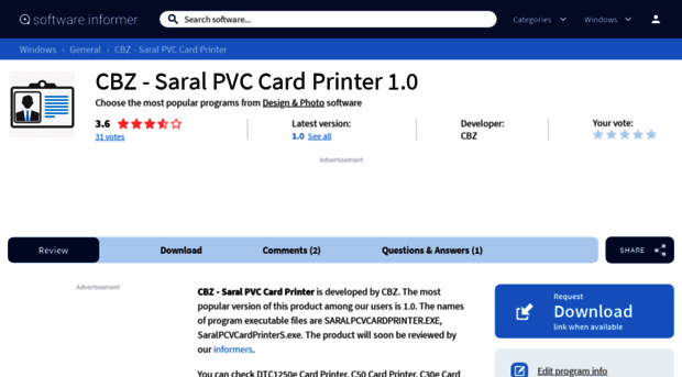 cbz-saral-pvc-card-printer.software.informer.com