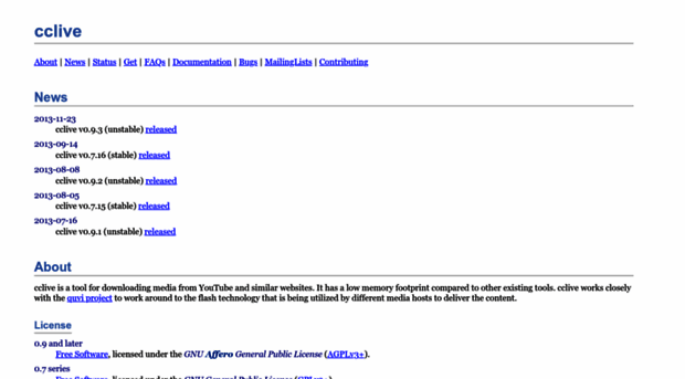 cclive.sourceforge.net