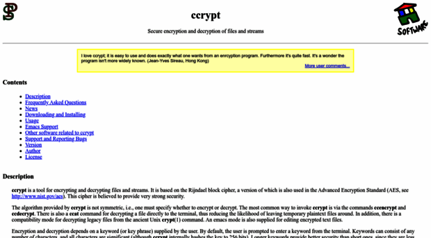 ccrypt.sourceforge.net
