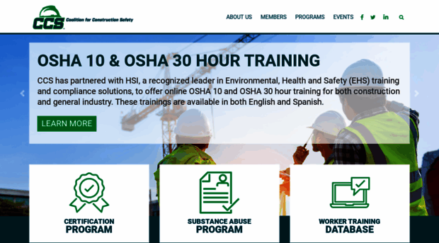 ccs-safety.org - Coalition for Construction Saf... - Ccs Safety