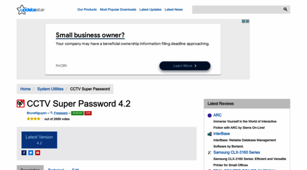 cctv-super-password.updatestar.com