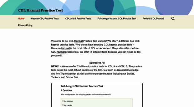cdlhazmatpracticetest.com