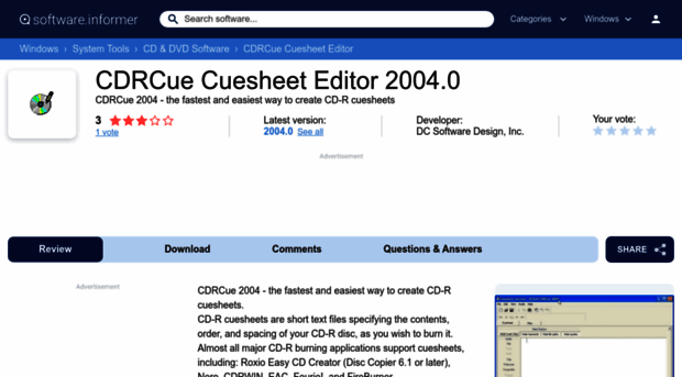 cdrcue-cuesheet-editor.software.informer.com