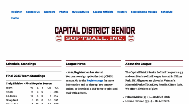 cdseniorsoftball.com