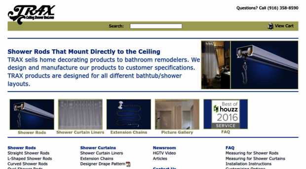 ceilingshowerrod.com