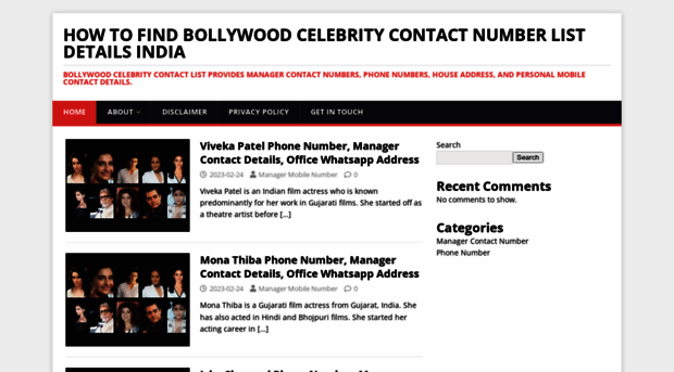 celebritycontactlist.in