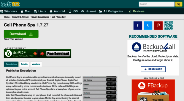 cell-phone-spy.soft112.com