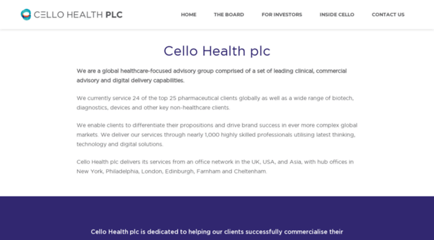 cellohealthplc.com